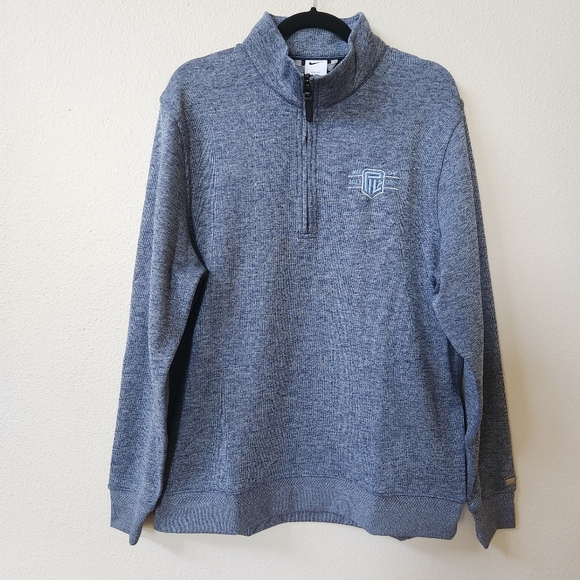 NWT Nike Golf Men's Player Half Zip Pullover PIL 2023 Open Ashen Slate Blue - Picture 1 of 10